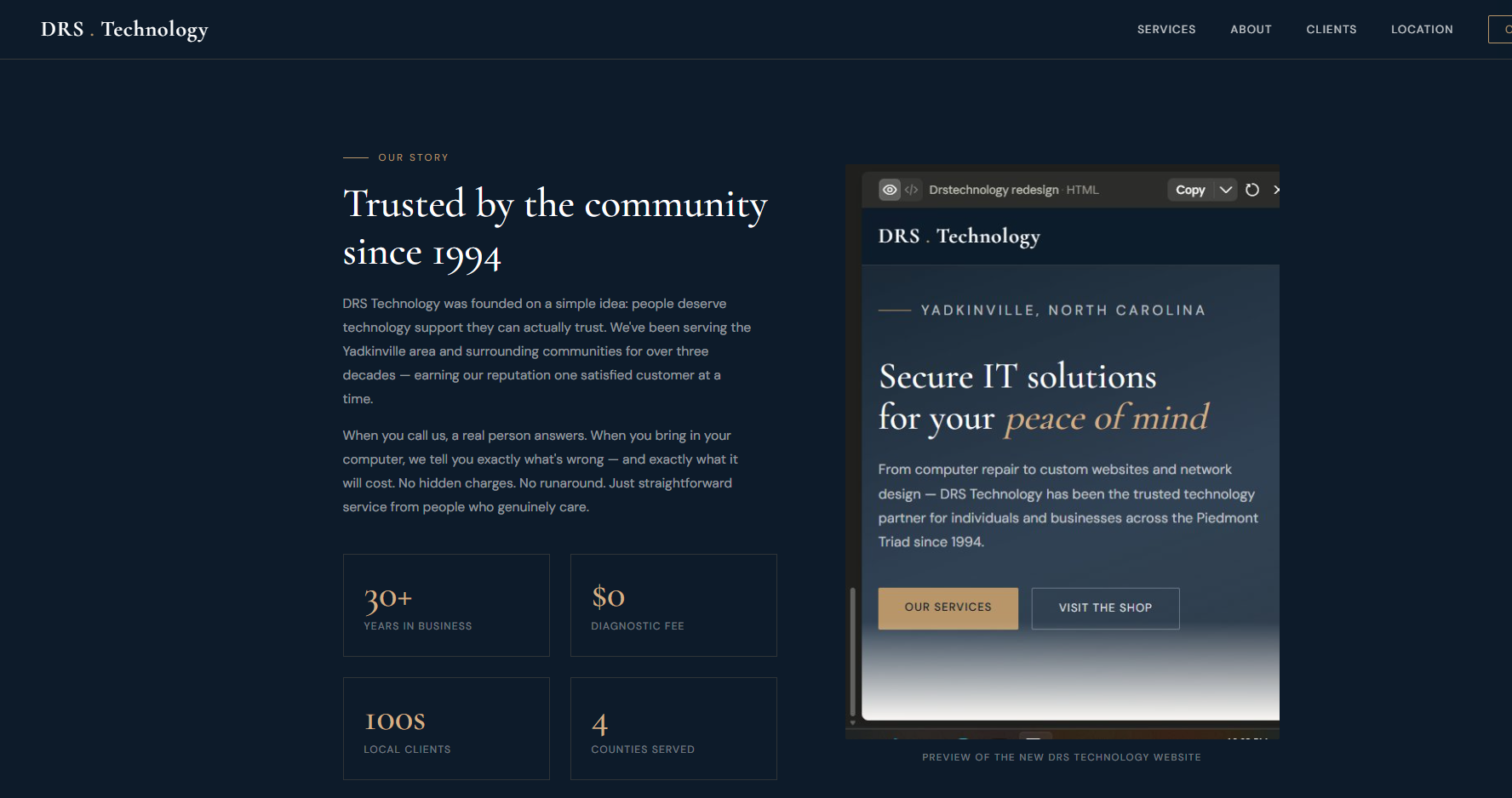 DRS Technology redesign preview